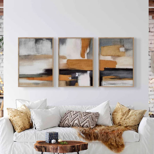 Terra Tones - Abstract Wall Art - Set of 3