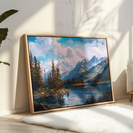 Alpine Scenery - Oil Painting