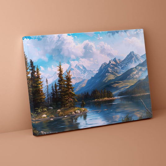 Alpine Scenery - Oil Painting