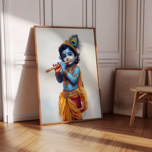 The Darling of Gokul - Krishna Wall Art