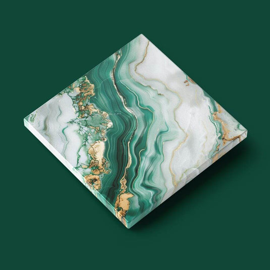 Emerald Marble - Abstract Wall Art - Set of 2
