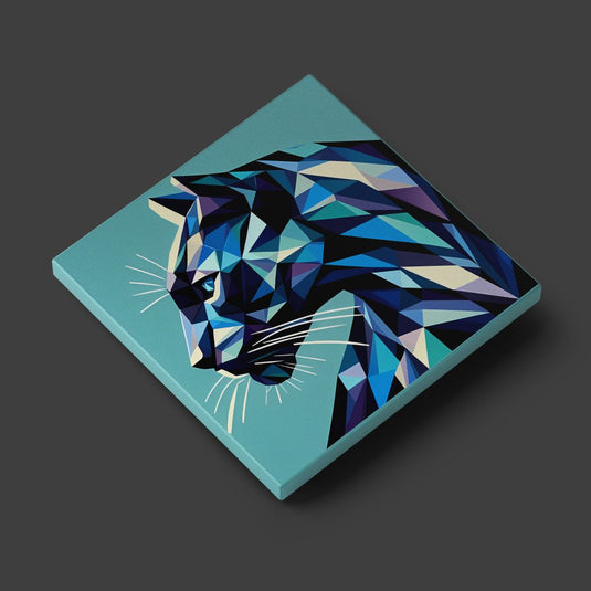 Prismatic Panther - Geometric Animal Wall Art