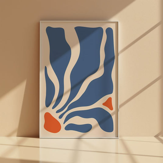 Cobalt Charm - Floral Boho Wall Art