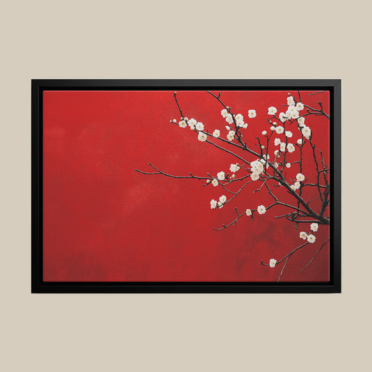 Scarlet Spring - Wabi Sabi Wall Art