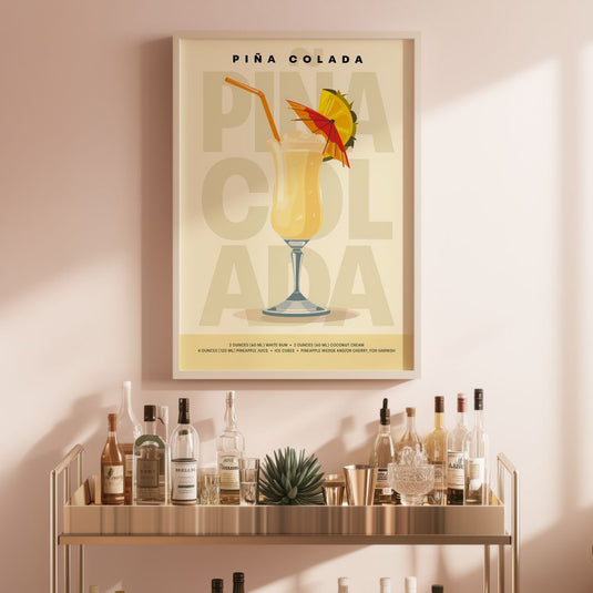 Coctail Posters - Pina Colada - Bar Posters