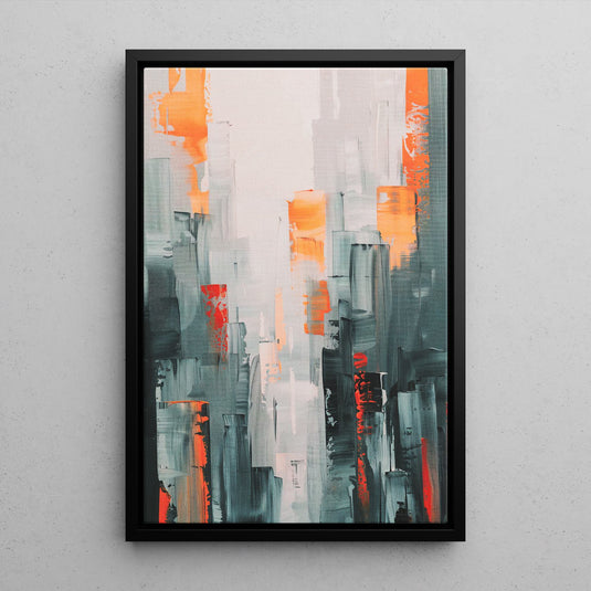 Orange Strokes - Abstract Art