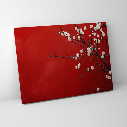 Scarlet Spring - Wabi Sabi Wall Art