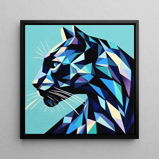 Prismatic Panther - Geometric Animal Wall Art
