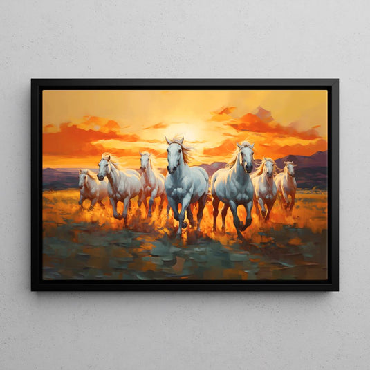 Seven Horse Painting  - Running Horse Wall Art
