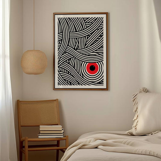 Red Eye Illusion - Minimal Wall Art