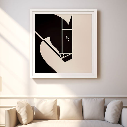 Ink and Ivory - Minimalist Horse Wall Art