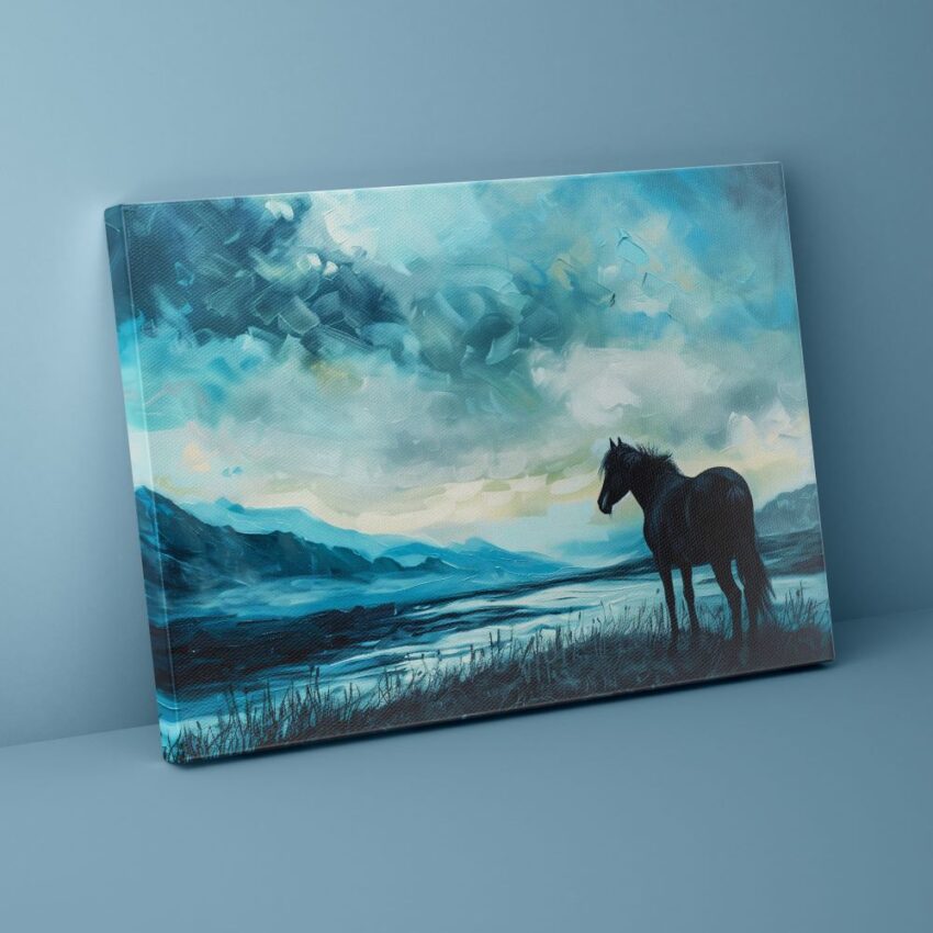 horse painting on canvas