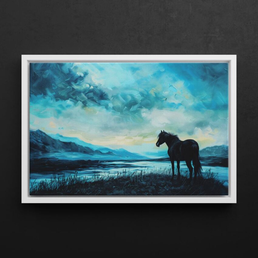 horse painting on canvas